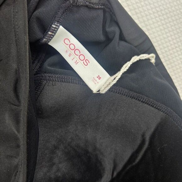 Cocos Swim Womens Halter Black Swim Top Tankini Size 20W - Picture 6 of 6